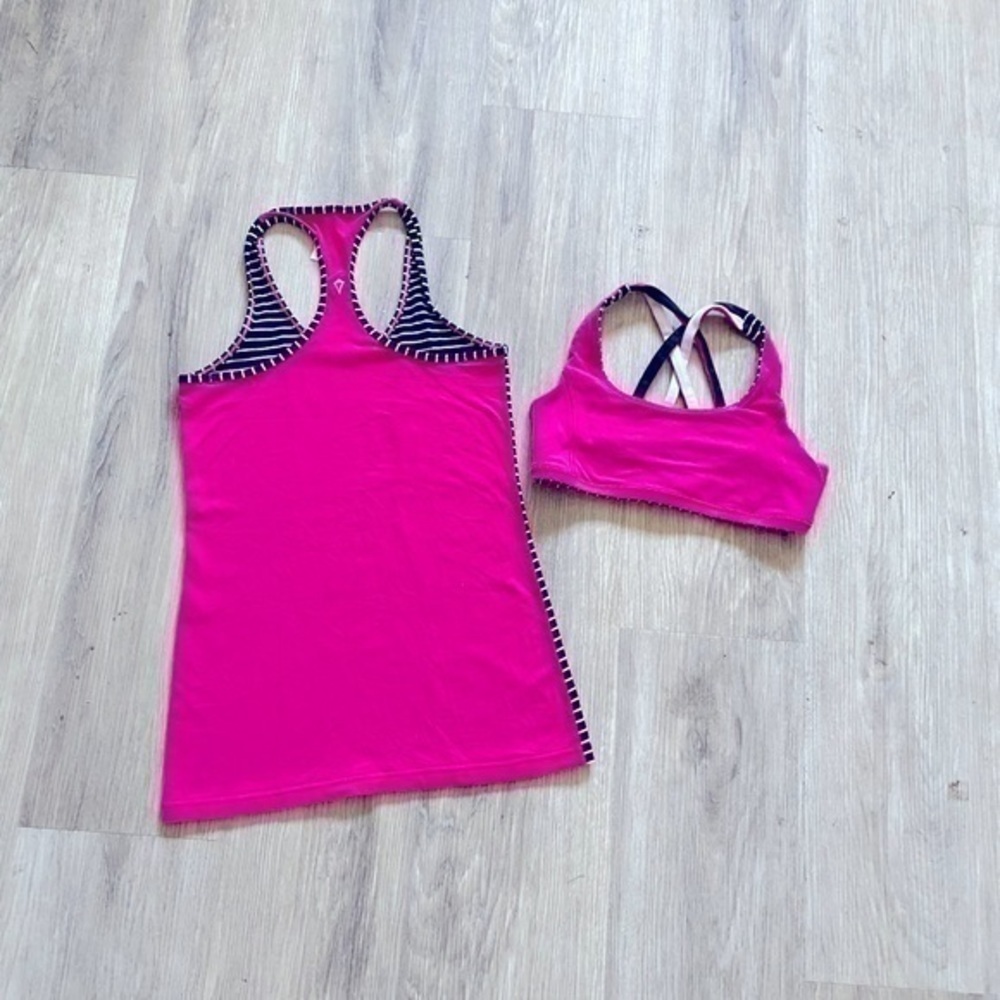 IVIVVA by Lululemon size 12/14 racerback tank top and sports bra - Picture 3 of 6